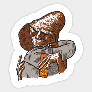 Retro E.T. Design Sticker